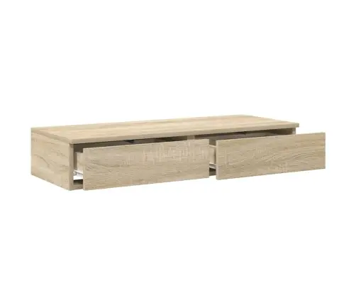 Gultas Atvilktnes No Sonoma Ozola 90X36,5X16,5 Cm, Izgatavots No Inženierijas Koka Vidaxl