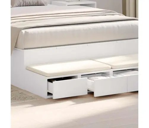 Gultas Atvilktnes Baltas 120X36,5X16,5 Cm Inženieru Koka Vidaxl