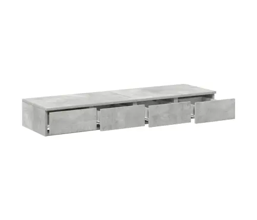 Lovos Stalčiai Su Stalčių Betono Pilka 120 X 36.5 X 16.5 Cm