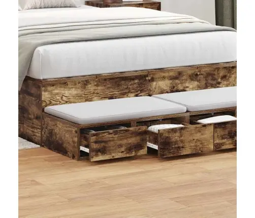 Voodisahtlid Suitsetatud Tamm 120 X 36,5 X 16,5 Cm Tehispuit