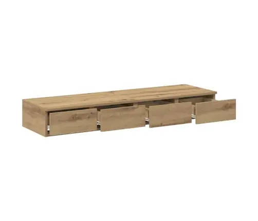 Gultas Atvilktnes Amatnieku Ozols 120X36,5X16,5 Cm Inženierijas Koks Vidaxl