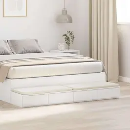 Gultas Atvilktnes Balts 140 X 36.5 X 16.5 Cm Inženierijas Koks Vidaxl
