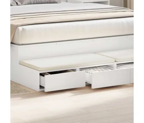 Gultas Atvilktnes Baltas 150X36,5X16,5 Cm Inženierijas Koks Vidaxl