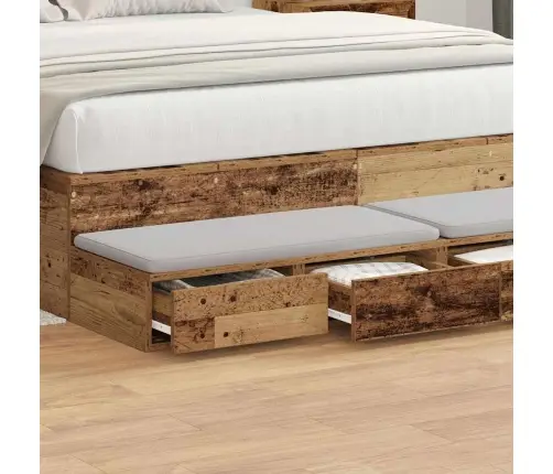 Gultas Atvilktnes Vecs Koks 150X36,5X16,5 Cm Inženieru Koks Vidaxl