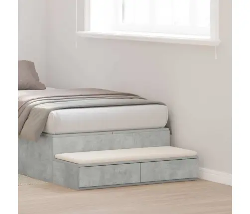 Gultas Atvilktne Betonā Pelēkā 75X36,5X16,5 Cm Inženierijas Koks Vidaxl