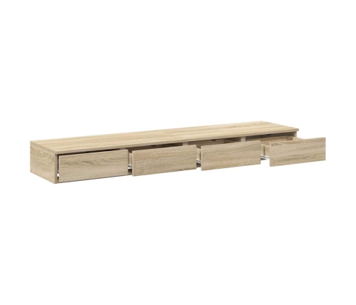 Gultas Atvilktne Sonoma Ozolā 160X36,5X16,5 Cm No Inženierijas Koka Vidaxl