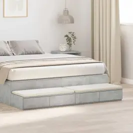 Gultas Atvilktnes Betona Pelēka 160 X 36.5 X 16.5 Cm Vidaxl