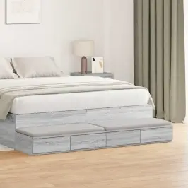 Gultas Atvilktnes Pelēka Sonomas Ozola 160 X 36.5 X 16.5 Cm Vidaxl