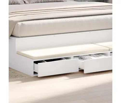 Voodisahtlid Sahtliga Valge 180 X 36,5 X 16,5 Cm Tehispuit