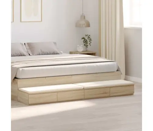 Lovos Stalčiai Su Stalčių Sonoma Ąžuolas 180 X 36.5 X 16.5 Cm