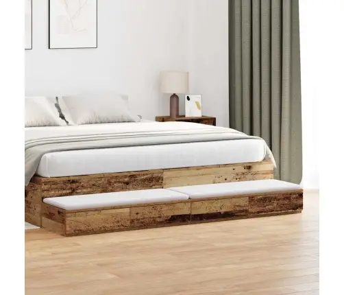 Voodisahtlid Sahtliga Vana Puit 180 X 36.5 X 16.5 Cm Tehispuit