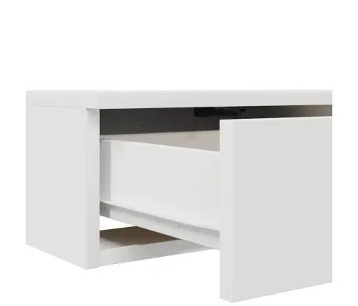 Baltas Gultas Atvilktnes 135X36,5X16,5 Cm Inženieru Koks Vidaxl