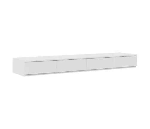 Baltas Gultas Atvilktnes 135X36,5X16,5 Cm Inženieru Koks Vidaxl