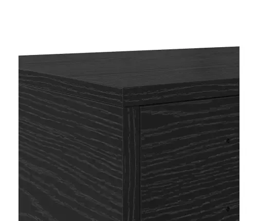 Melna Gultas Atvilktne 135X36,5X16,5 Cm, Inženierijas Koks Vidaxl