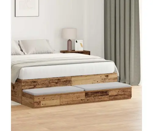 Gultas Atvilktne Vecs Koks 135X36,5X16,5 Cm Vidaxl