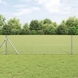 Metinātās Stieples Žogs Sudraba 0.6 X 50 M Tērauds Vidaxl