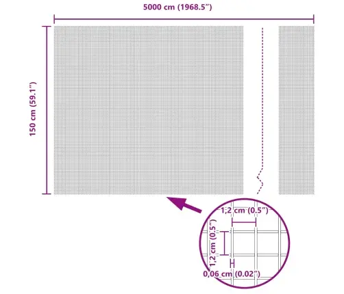 Metināts Žogs 1,5 X 50 M Cinkots Tērauds Vidaxl