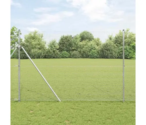 Metināts Stieples Žogs 1.5X50 M Cinkots Tērauds Vidaxl