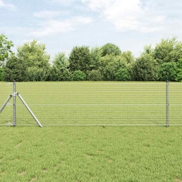 Metinātās Stieples Žogs Sudraba 0.6 X 100 M Tērauds Vidaxl