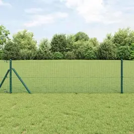 Metinātās Stieples Žogs Zaļa 1.6 X 10 M Tērauds Vidaxl