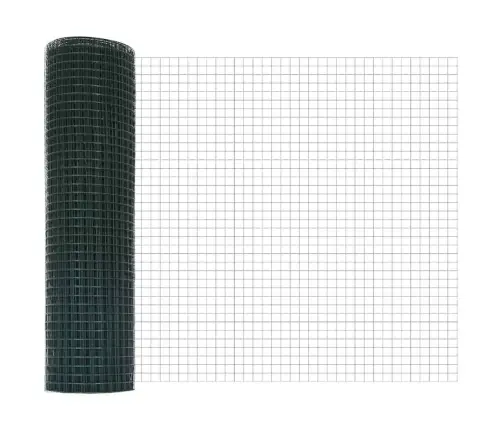 Metināts Siets, Zaļš 0.4X25 M, Tērauds Vidaxl