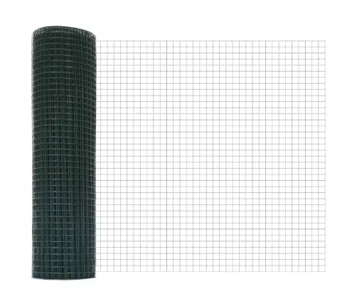 Metināts Siets, Zaļš 0.4X25 M, Tērauds Vidaxl