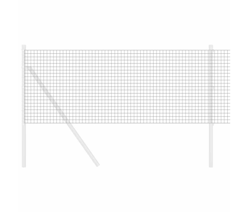 Pelēks Vadu Žogs 0,4 X 25 M, Tērauds Vidaxl