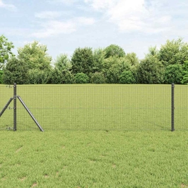 Metinātās Stieples Žogs Pelēka 0.6 X 50 M Tērauds Vidaxl