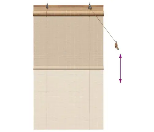 Logu Žalūzijas Un Aizsegi Gaiši Brūns 90 X 160 Cm Bambuss Vidaxl