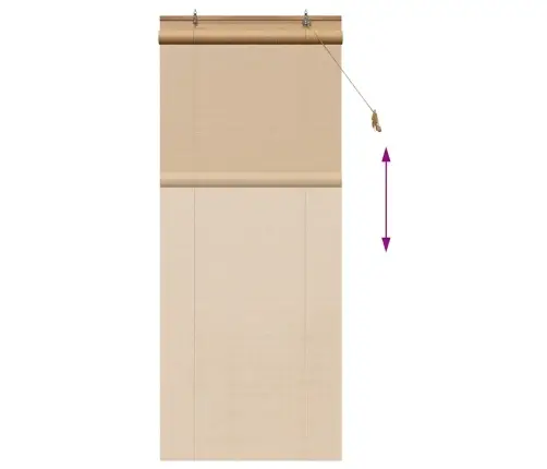 Logu Žalūzijas Un Aizsegi Gaiši Brūns 90 X 220 Cm Bambuss Vidaxl