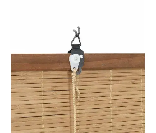 Logu Žalūzijas Un Aizsegi Gaiši Brūns 120 X 160 Cm Bambuss Vidaxl