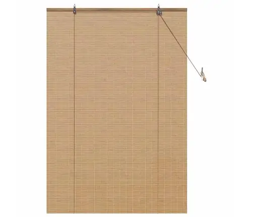 Logu Žalūzijas Un Aizsegi Gaiši Brūns 120 X 160 Cm Bambuss Vidaxl
