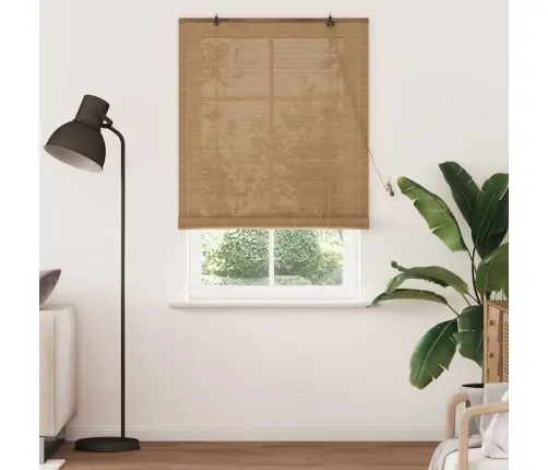 Logu Žalūzijas Un Aizsegi Gaiši Brūns 120 X 220 Cm Bambuss Vidaxl