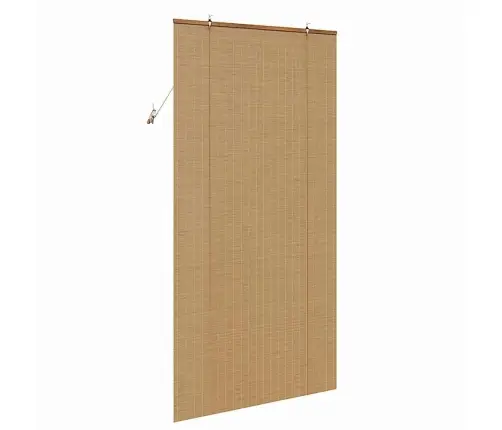 Logu Žalūzijas Un Aizsegi Gaiši Brūns 120 X 220 Cm Bambuss Vidaxl