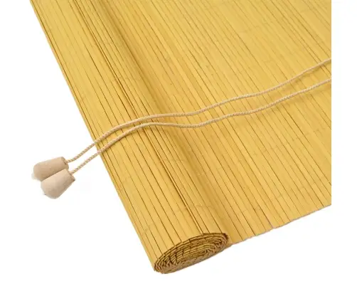 Logu Žalūzijas Un Aizsegi Dzeltena 60 X 220 Cm Bambuss Vidaxl