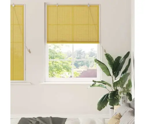 Langų Žaliuzės Ir Uždangos Geltona Bambukas