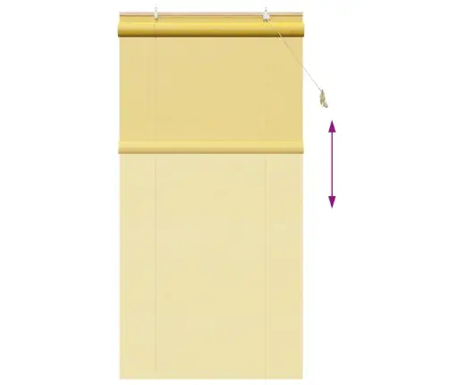 Logu Žalūzijas Un Aizsegi Dzeltena 110 X 220 Cm Bambuss Vidaxl