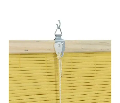 Logu Žalūzijas Un Aizsegi Dzeltena 140 X 220 Cm Bambuss Vidaxl