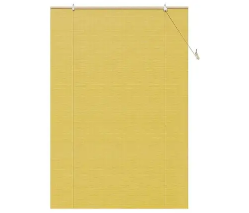 Logu Žalūzijas Un Aizsegi Dzeltena 140 X 220 Cm Bambuss Vidaxl