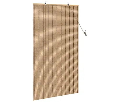 Logu Žalūzijas Un Aizsegi Gaiši Brūns 90 X 160 Cm Bambuss Vidaxl
