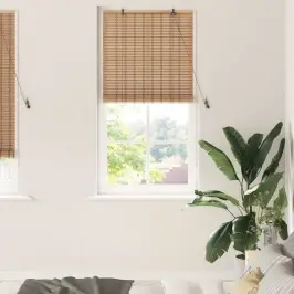 Rullo Žalūzija Cits Gaiši Brūns 100 X 220 Cm Bambuss Vidaxl