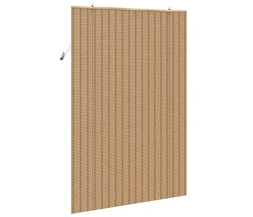 Logu Žalūzijas Un Aizsegi Gaiši Brūns 140 X 220 Cm Bambuss Vidaxl