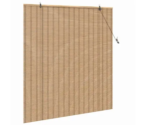 Logu Žalūzijas Un Aizsegi Gaiši Brūns 150 X 160 Cm Bambuss Vidaxl