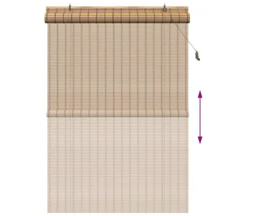 Roletas Su Užuolaidomis Gamta 150 X 220 Cm Bambukas
