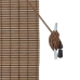 Logu Žalūzija Ar Aizkariem Brūna 90 X 220 Cm Bambuss Vidaxl