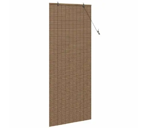 Logu Žalūzija Ar Aizkariem Brūna 100 X 220 Cm Bambuss Vidaxl