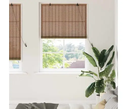 Aknarulo Geomeetriline Pruun 110 X 220 Cm Bambus