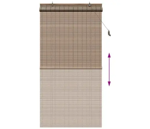 Aknarulo Geomeetriline Pruun 110 X 220 Cm Bambus
