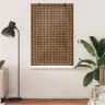 Logu Žalūzija Ar Aizkariem Brūna 120 X 160 Cm Bambuss Vidaxl
