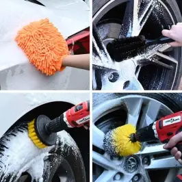 Auto Harja Komplekt Mitmevärviline Polürotang